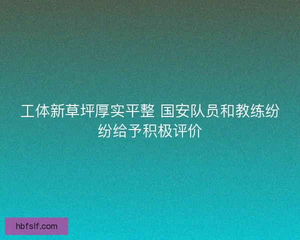 工体新草坪厚实平整 国安队员和教练纷纷给予积极评价